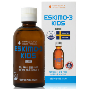 에스키모-3 키즈 오메가-3 오렌지향, 1개, 210ml