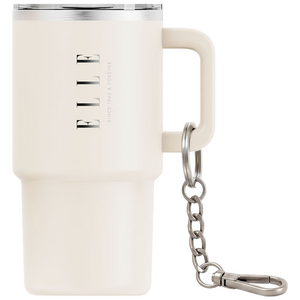 [ELLE 공식 판매] 엘르 퓨어 미니어처 텀블러 키링 백참, 1개, 135ml, 실크 크림