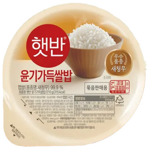 햇반 윤기가득쌀밥, 210g, 36개