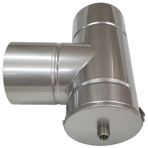 스토브에이드 150mm 티형드레인 / 스텐연통 두께0.5mm 화목난로 펠렛 보일러 연도