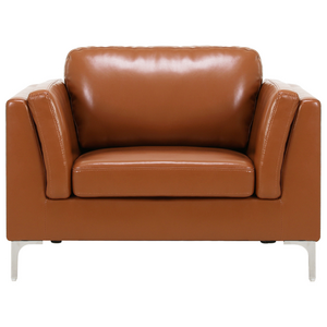 [가구밸리] 카이 가죽 1인용 모던 디자인 소파, 카멜