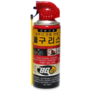 BG 침투성 윤활 방청 물구리스 BG449 350ml 녹 부식 방지 기름때 타르 제거, 12개