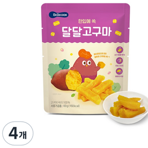 베베쿡 한입에 쏙 달달고구마, 60g, 4개