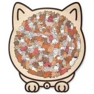 빌리네집 고양이 직소퍼즐 힐링 성인용 퍼즐 인테리어 소품 고양이굿즈 135피스, 마이아르컬러, 1개