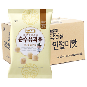 아인슈타인 순수유과볼 과자, 고소한 인절미맛, 8개, 30g