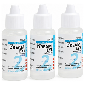 히알루론산 함유 렌즈습윤제 드롭 드림아이, 3개, 15ml
