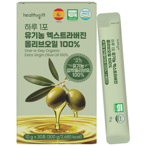 런칭 하루 1포 유기농 엑스트라버진 올리브 오일 스틱 대용량, 30개, 10g