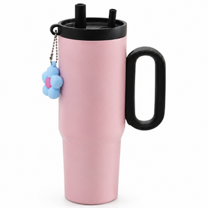 애히나 대용량 키링 보냉 텀블러, 1개, 650ml, 블랙핑크