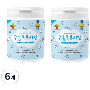 구름목욕시간 베이직 유아 입욕제 무향, 500g, 6개