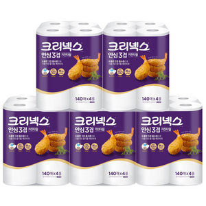 크리넥스 안심 3겹 키친타올, 140매, 20개