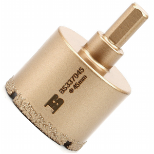 다이아몬드 홀쏘 BS337045 45mm 융착코어비트 타일 대리석 유리 시멘트 벽돌 홀커터 홀컷터 홀소, BS337045  45mm, 1개