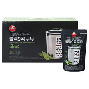 서울우유 고칼슘 검은콩 블랙9곡 두유 190ml 20팩-칼슘250mg, 20개