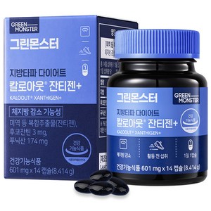 그린몬스터 지방타파 다이어트 칼로아웃 잔티젠+, 14정, 1개