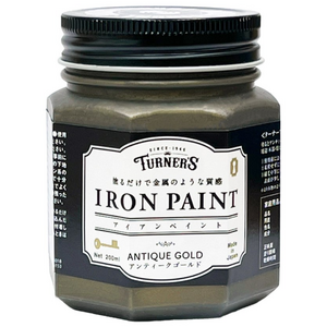 Turner 골드 금색 실버 은색 청동색 빈티지 메탈 금속 철재느낌 수성 아이언 페인트, 1개, 200ml, 2.앤틱 골드