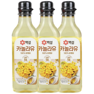 백설 카놀라유 500ml 벌크 식용유, 3개 골드박스 특가