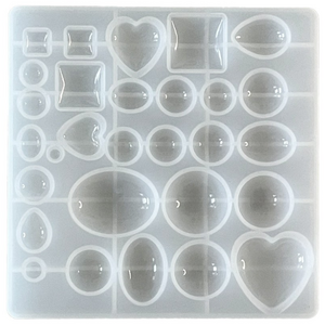 [마니랜드] 볼록 펜던트 젬 보석 몰드, 1개, 반투명