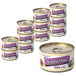 해피타임 강아지 캔 간식, 혼합맛(닭고기/쌀), 100g, 12개