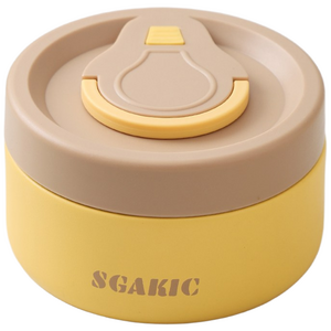 SGAKIC 진공 직장인 보온 도시락통 스텐도시락 480ml, 1개, 옐로우
