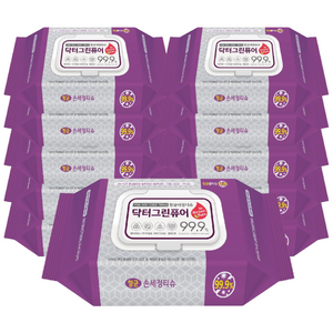 [닥터그린퓨어]항균력99.9% 항균티슈 항균세정티슈 캡형72매입 x10개 슈퍼세일, 72매입, 10개