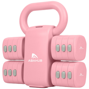 ABAHUB 2in1 무게조절 덤벨 케틀벨 여성 홈트 입문용 미끄럼방지 그립, 1개, 5kg, 핑크색