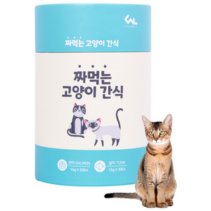 씨엔앨라이프 고양이 짜먹는 간식, 혼합맛(연어/참치), 900g, 1개