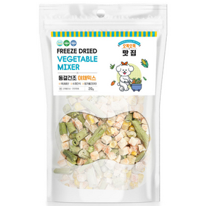 제이그린푸드 반려동물 오독오독맛집 동결건조 간식, 야채믹스, 20g, 3개