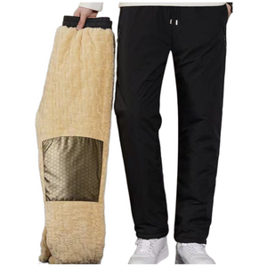 춘게엘 (M~7XL) 빅사이즈 남녀공용 겨울 패딩 바지 방한 밴딩 캐주얼 기모 퐁듀 팬츠 wdn777