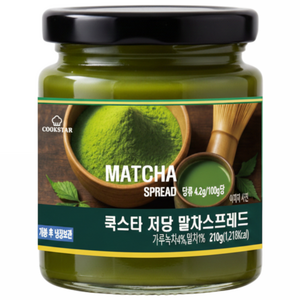 쿡스타 저당 말차 스프레드, 1개, 210g