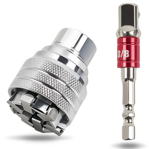 공구PXJ 조절식 임팩용 소켓 어댑터 만능복스소켓 10mm-19mm, 1세트