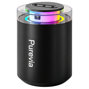 Purevia 무선 초음파 가습기 USB 3구 분사 침실 사무실 가정용 저소음 무드등, 블랙, X8