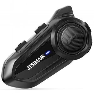 JESIMAIK R18 Lite 오토바이 헬멧 블루투스 헤드셋 헬멧용 이어폰 2인 통화 Bluetooth 5.2 FM 라디오 IP67 방수방진 소음제거 HIFI, 1개, 블랙