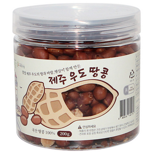 지구마을 제주 우도 볶은땅콩, 1개, 200g