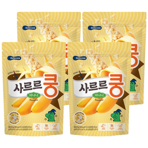 베베쿡 유아용 사르르쿵 과자, 바나나, 23g, 4개