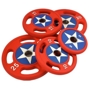 희우스포츠 중량원판 중량바벨 방패원판 3홀원판 50mm용, 10kg, 2개, 우레탄원판