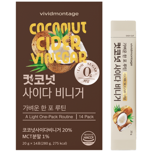 비비드몽타주 컷코넛 사이다 비니거 14포, 1박스, 280g