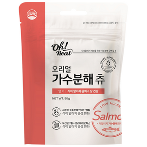 옵티펫 반려동물 오리얼 가수분해 츄 간식, 연어, 90g, 1개