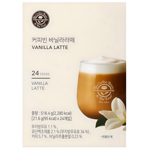 커피빈 바닐라라떼, 21.6g, 24개입, 1개