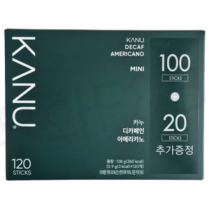 카누 디카페인 아메리카노 원두커피스틱 미니, 900mg, 120개입, 1개