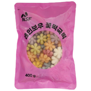 굿푸드365 국산쌀 레인보우 꽃 떡국떡, 1개, 400g