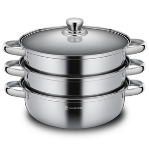 렉스퀸 IH 인덕션 스텐 찜기 3단, 28cm, 1개