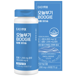 칼륨 포타슘 오늘 부기 국내산 제이인산칼륨 영양제 1200mg 이지픽스, 1개, 60정