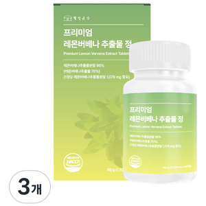 웰빙곳간 프리미엄 레몬버베나 추출물 정, 3개, 60정