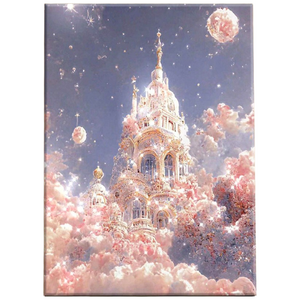 Rakumin DIY 보석십자수 액자 세트 캔버스형 50 x 40 cm, 1개, BTS03-꿈의 궁전