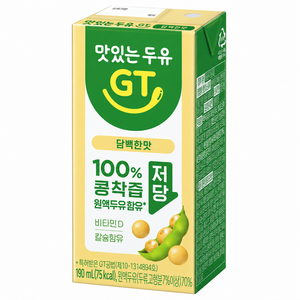 맛있는두유GT 담백한맛, 190ml, 24개