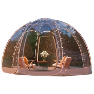 원터치 투명 감성 돔텐트 캠핑 쉘터 간편설치, 6-8인용