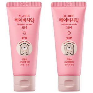 마이비 아기치약 2단계 딸기향, 50g, 2개