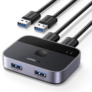 유그린 USB 3.0 2대2 스위치 선택기 CM757, 혼합색상, 1개