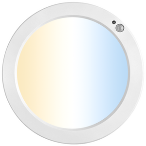 WHAREIDI 스마트 LED 슬림 원형 멀티 직부 겸용 센서등 밝기조절 색온도 조절 현관등, 1개, 화이트