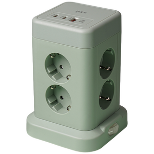 지클릭커 타워 8구 고용량 4000W USB 멀티탭 NP708PD 그린, 1개, 타워형 8구 그린, 1.8m