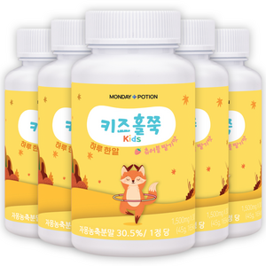 우리아이쏙쏙 키즈홀쭉 숙지황 홍화씨 차전자피 소아비만 변비, 30정, 5개